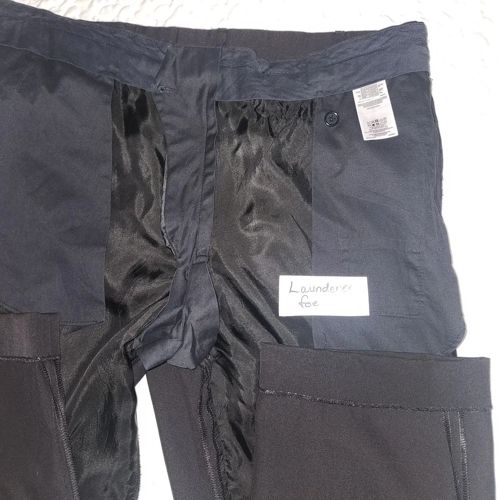 42 Brooks Brothers Black Dress Pants Madison Flat Front Wool Business Trousers